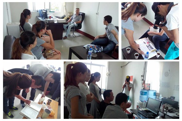 实践团与鄄城县文化馆工作人员学习交流